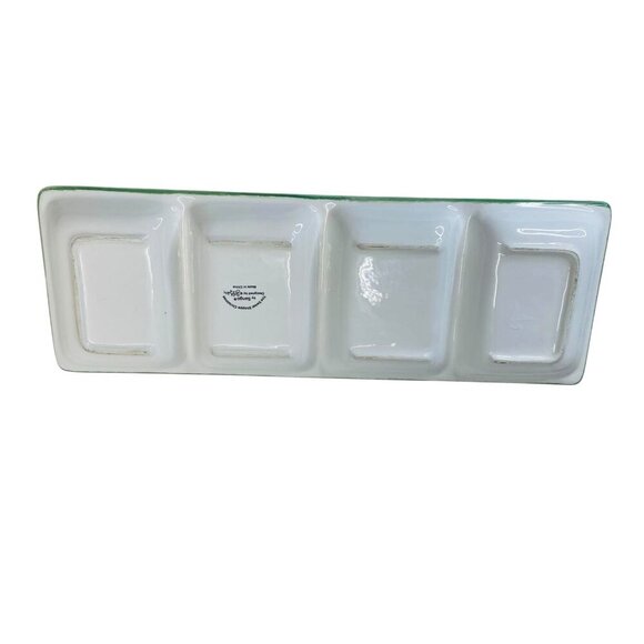 Sango Sweet Shoppe Christmas 4-Part Relish Tray Snowman Candy Holly Sue Zipkin - Picture 6 of 6